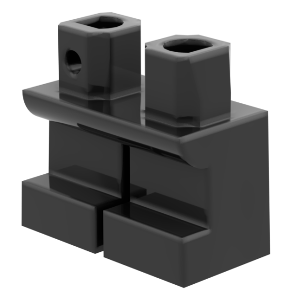 LEGO® kurze Beine in Schwarz für Minifiguren ISO
