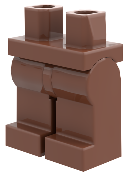 LEGO® Beine / Hose in Reddish Brown für Minifiguren Vorderseite