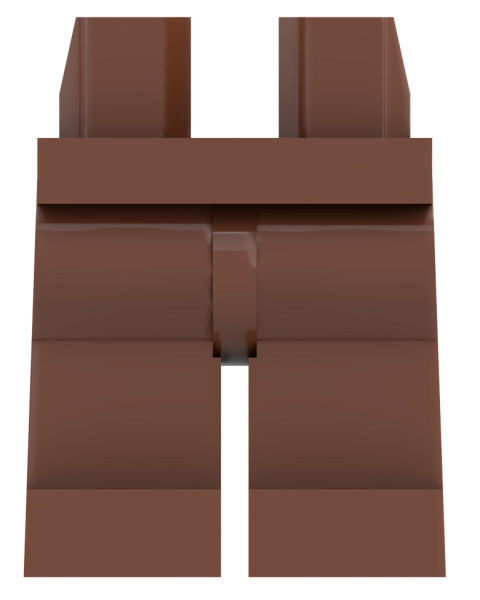 LEGO® Beine / Hose in Reddish Brown für Minifiguren Schrägansicht