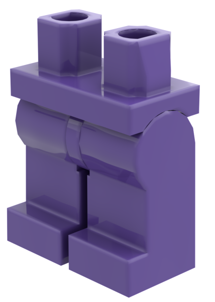 LEGO® Beine / Hose in Dark Purple für Minifiguren Schrägansicht