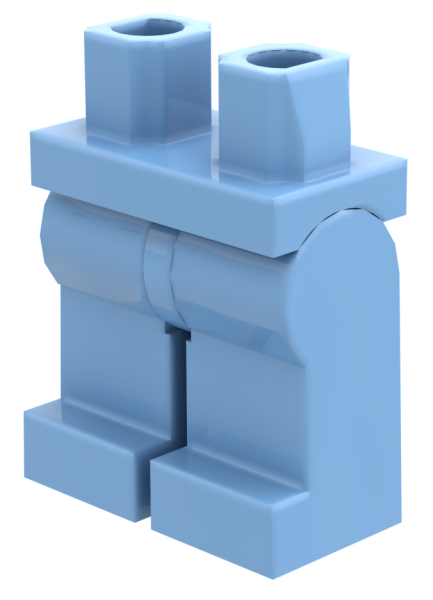 LEGO® Beine / Hose in Medium Blue für Minifiguren Schrägansicht