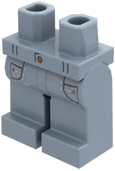 LEGO® Minifiguren Beine mit Gürtelschlaufen und Taschen in Sand Blue ISO