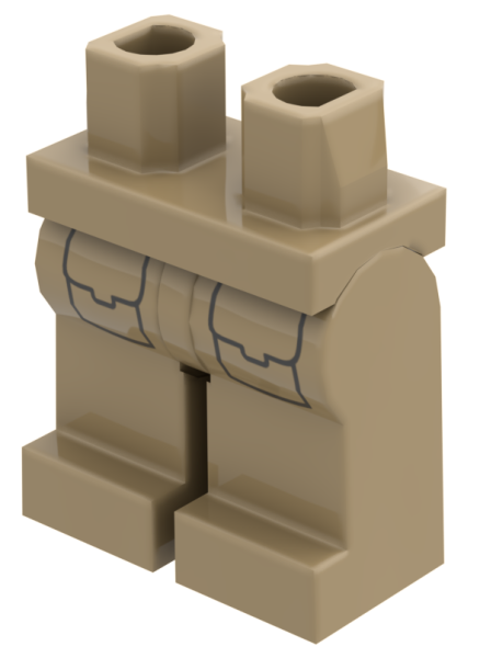 LEGO® Minifiguren Beine Cargo Hose in Dark Tan