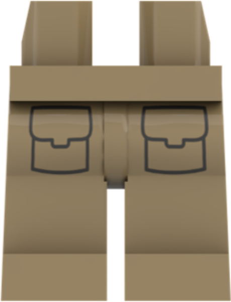 LEGO® Minifiguren Beine Cargo Hose in Dark Tan