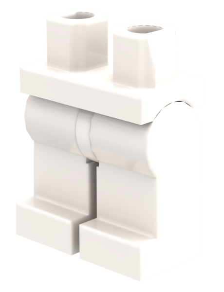 LEGO® Beine / Hose in Weiß für Minifiguren Schrägansicht