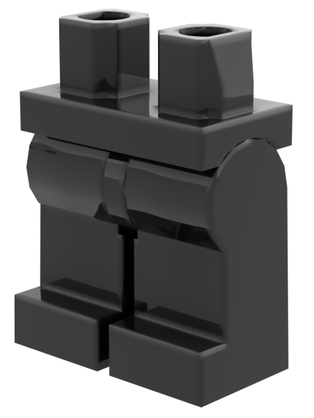 LEGO® Beine / Hose in Schwarz für Minifiguren Schrägansicht