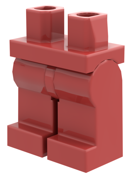 LEGO® Beine / Hose in Rot für Minifiguren Schrägansicht