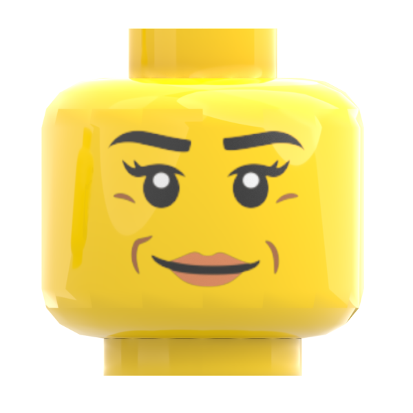 LEGO® Kopf Doppelgesicht mit fröhlich lachendem Gesicht