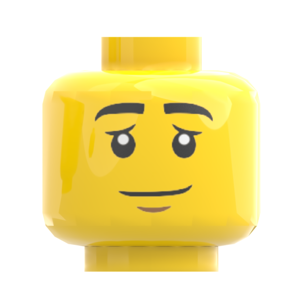 LEGO® Kopf Doppelgesicht freundlich entspannt lächelnd