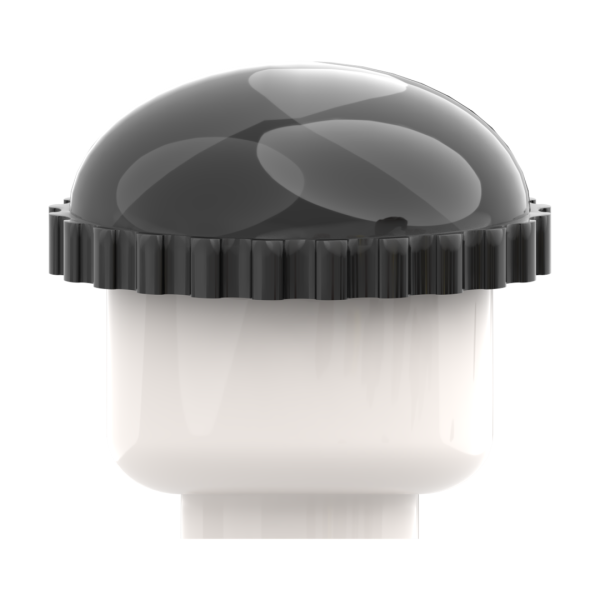 LEGO® schwarze Strickmütze für Minifiguren Rückansicht
