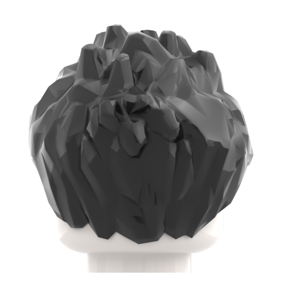 LEGO® zerzauste Kurzhaar-Frisur in Black Rückseite