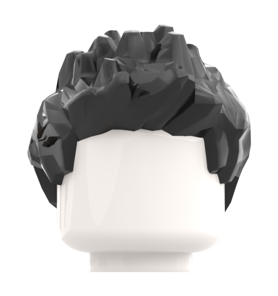 LEGO® zerzauste Kurzhaar-Frisur in Black Vorderseite
