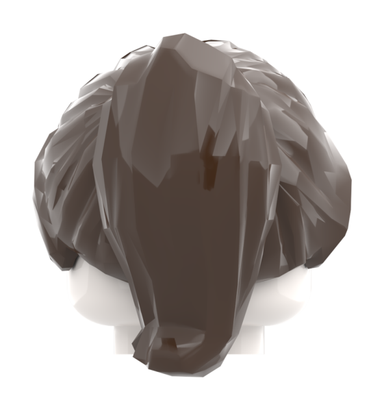 LEGO® Pferdeschwanz-Frisur in Dark Brown Rückseite