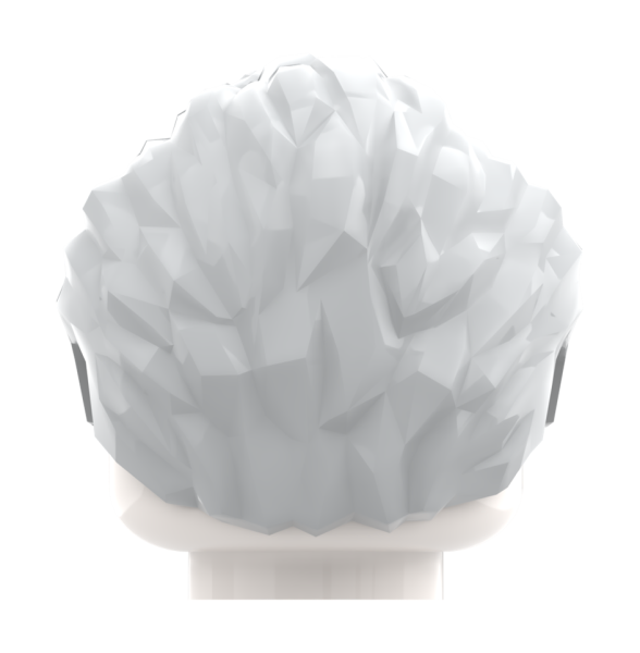 LEGO® zurückgekämmte Haare in Light Bluish Gray Rückseite