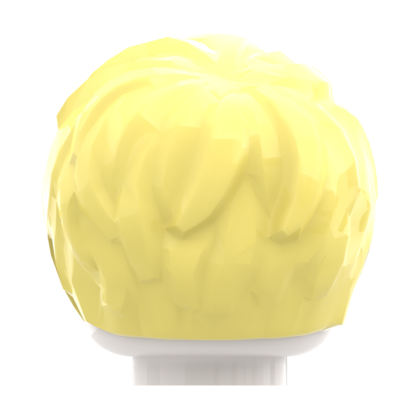 LEGO® strukturierte Kurzhaar-Frisur in Bright Light Yellow Rückseite
