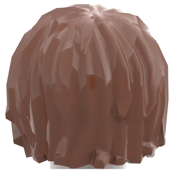 LEGO® Kurzhaar-Frisur in Reddish Brown strukturierte Rückseite