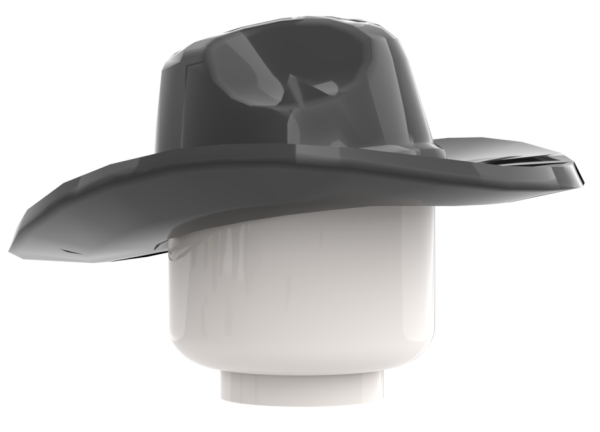 LEGO® Cowboyhut in Schwarz für Minifiguren Seitenansicht