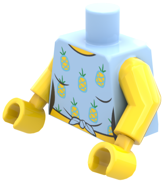 LEGO® Minifiguren Torso mit gestreiftem Shirt und Erdbeermuster ISO