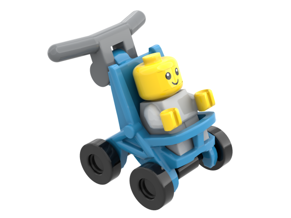LEGO Kinderwagen mit Baby – Zubehör für City Park und Alltagsszenen