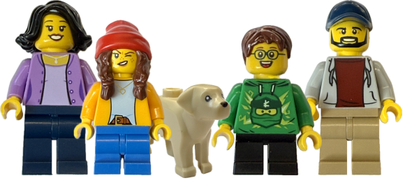 LEGO® City Minifiguren  - Familie mit Hund