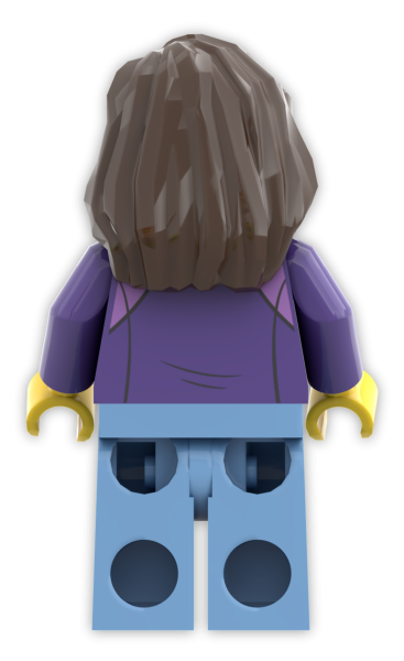 LEGO City Frau Minifigur Rückseite – moderne Passantin für Stadtszenen