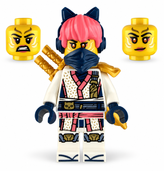 LEGO® NINJAGO Sora mit Bandana, Katzen-Kopfhörern und zwei Gesichtsausdrücken