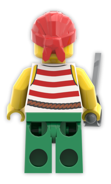 LEGO Pirat Rückseite – Seeräuber Figur für Piraten Szenen