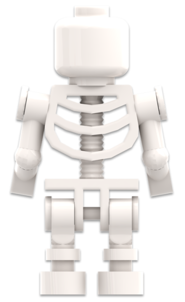 LEGO Skelett Rückseite – Gegner Figur für Burg und Dungeon Szenen