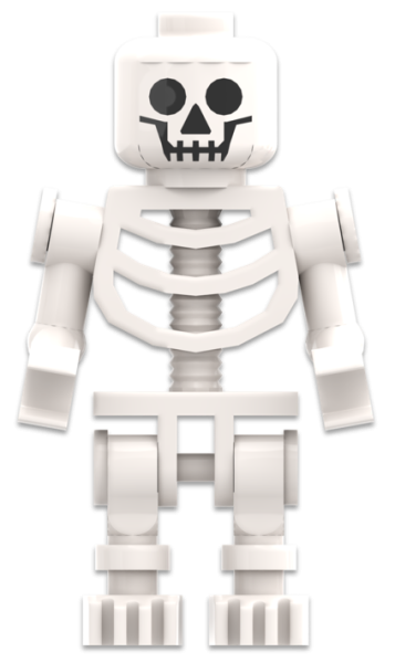 LEGO Skelett Minifigur weißes Gerippe Ritter Fantasy Figur