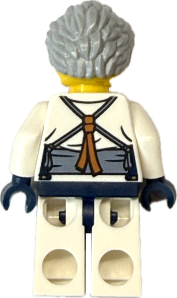 LEGO Fechter Minifigur mit gekreuzten Trägern Rückansicht