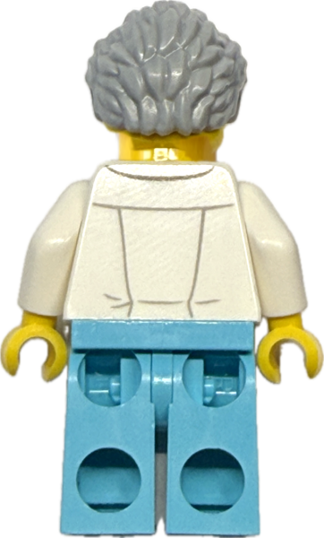 LEGO City Chefarzt Minifigur im weißen Arztkittel Rückansicht