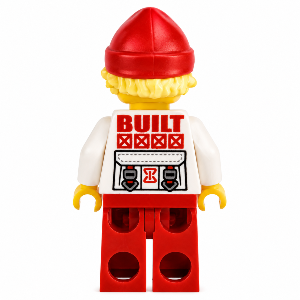 LEGO® City Mann mit roter Mütze, blonden Haaren und wütendem Doppelgesicht