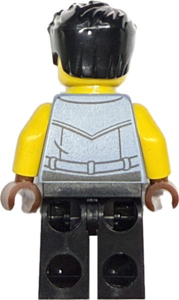 LEGO Minifigur Biker mit bedruckter Weste Rückansicht