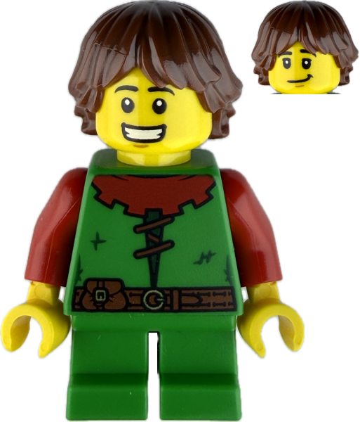 LEGO Minifigur Junge mit mittelalterlichem Gewand vorne