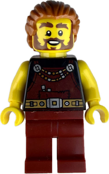 LEGO Minifigur mittelalterlicher Schmied mit Bart vorne