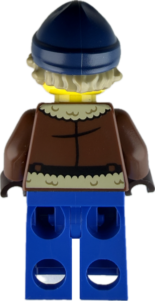 LEGO Minifigur Winterfigur mit brauner Jacke Rückseite