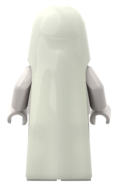 LEGO® Gespenst twn529 – Rückansicht der weißen Geisterfigur