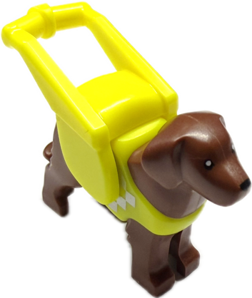 LEGO Blindenhund mit Führgeschirr Vorderseite