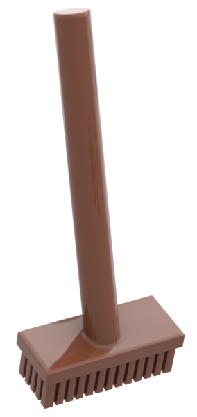 LEGO Besen braun mit langem Stiel und Bürstenkopf