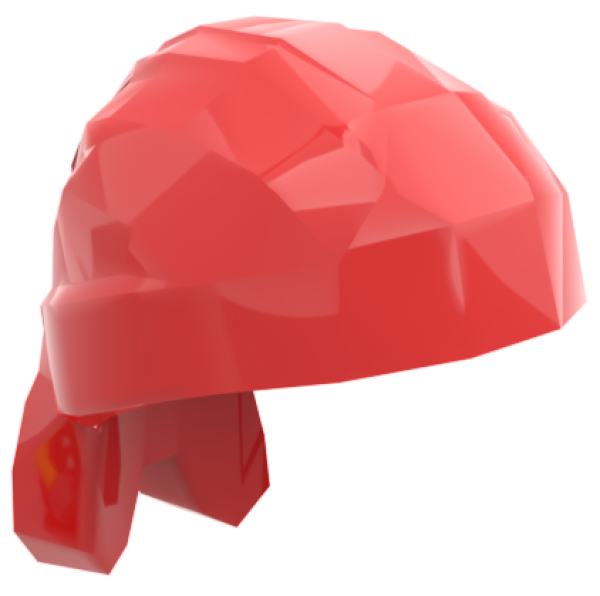 LEGO Kopftuch rot mit gebundenem Knoten