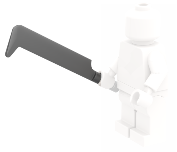 LEGO Machete dunkelgrau in Minifiguren-Hand