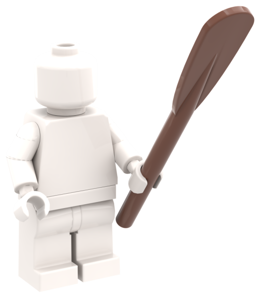 LEGO Pizza-Schieber in der Hand einer Minifigur