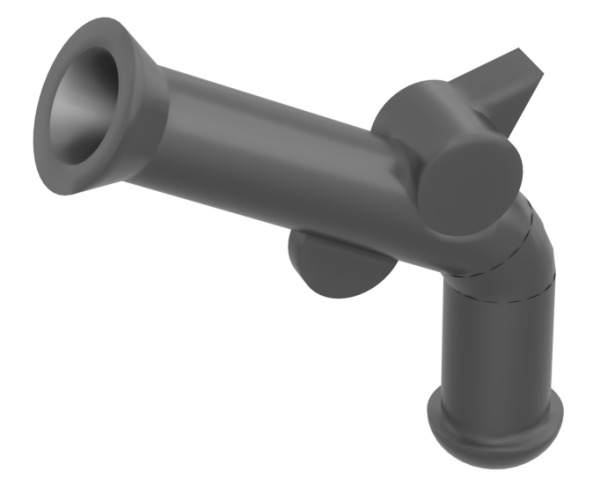 LEGO Pistole dunkelgrau in Minifiguren-Hand