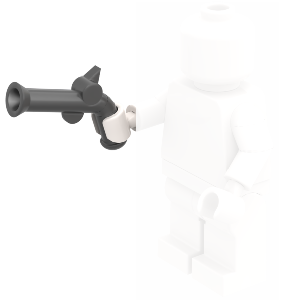 LEGO Pistole dunkelgrau Einzelansicht