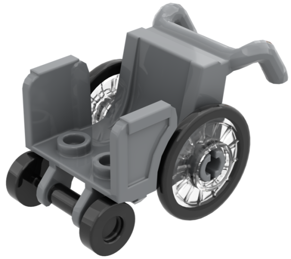 LEGO Minifigur Rollstuhl Seitenansicht