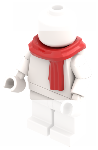 LEGO Schal rot auf Minifigur