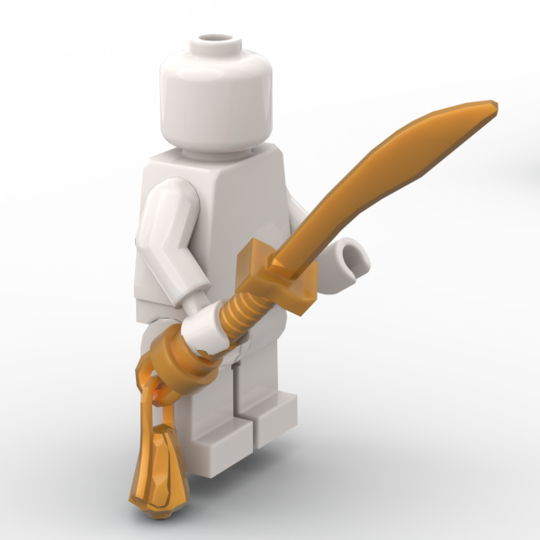 LEGO® Minifigur mit goldenem Schwert und Anhänger