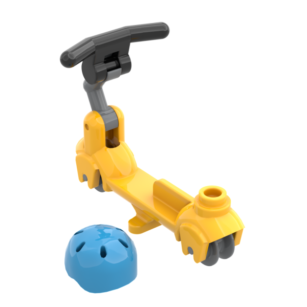 LEGO Scooter mit blauem Helm Rückseite
